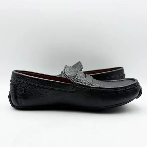 Coach Mens Luca Driver Loafer US 7.5 EU 40.5 Black Leather Slip On Round Toe NIB